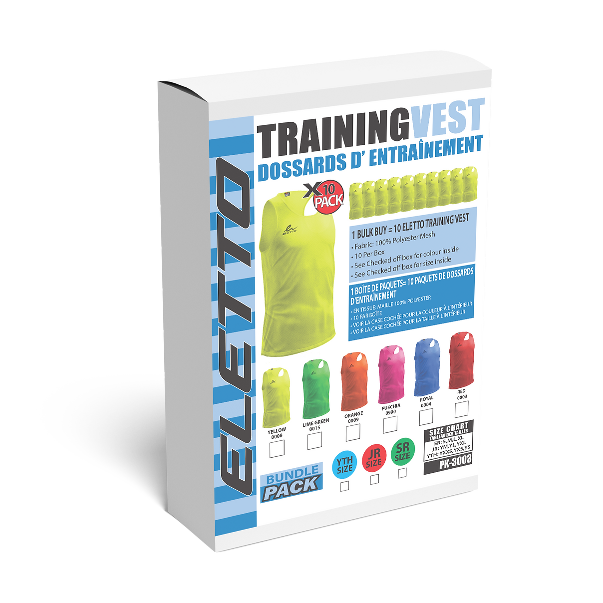 Eletto Training Vest (Pinnies) - 10 Pack