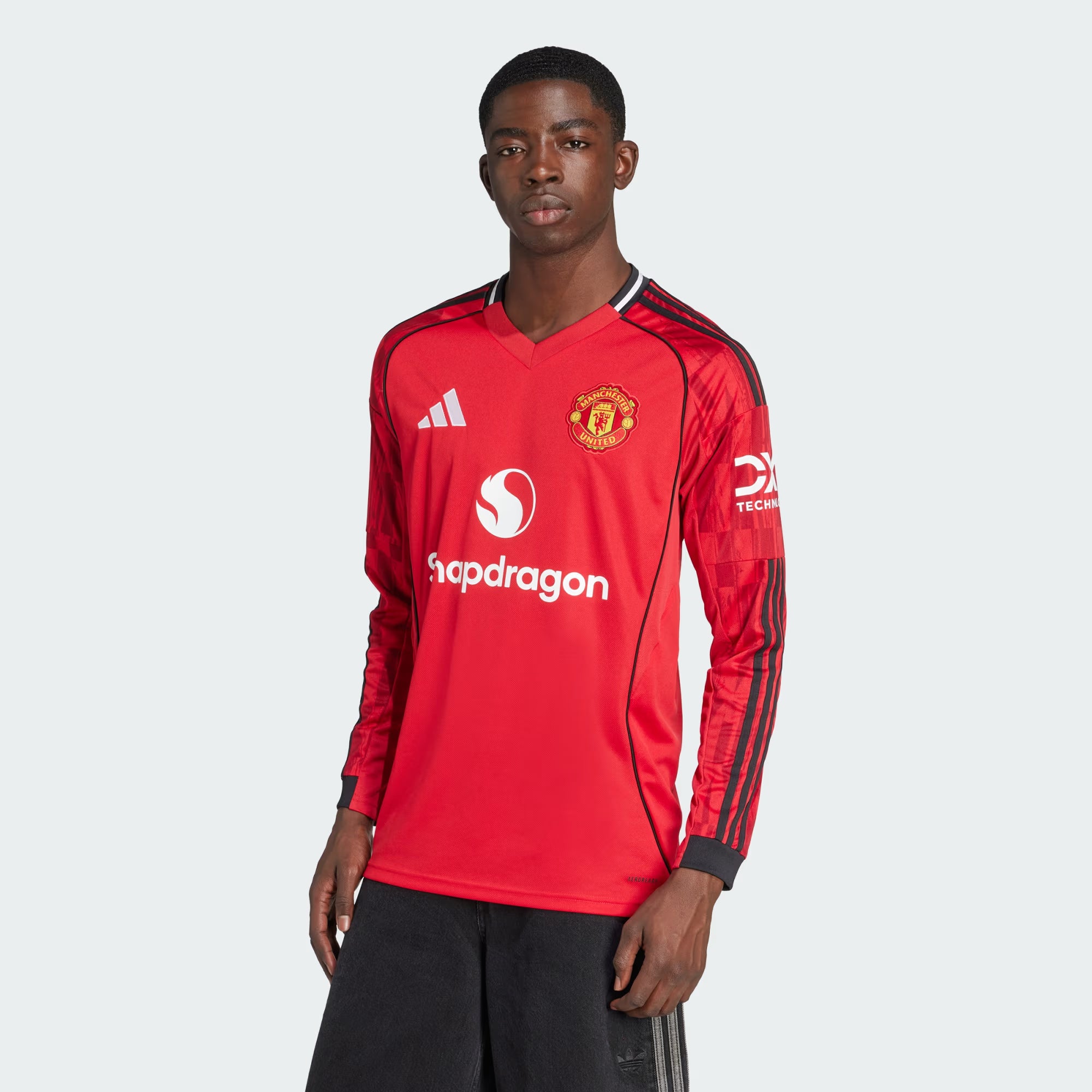 Adidas Manchester United 2025-26 Long Sleeve Home Jersey - Adult