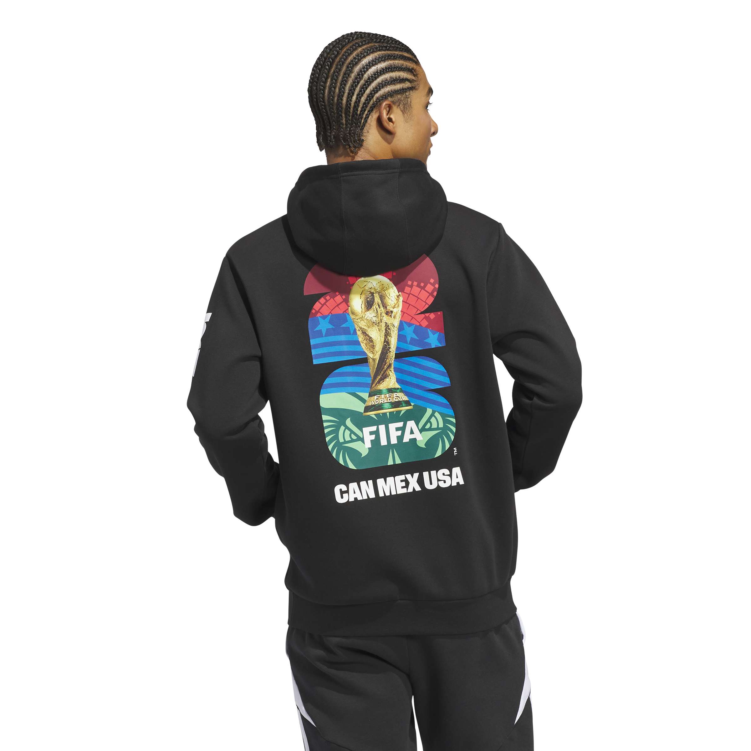 Adidas FIFA World Cup 26™ Match Ball Graphic Hoodie (Black) - Youth