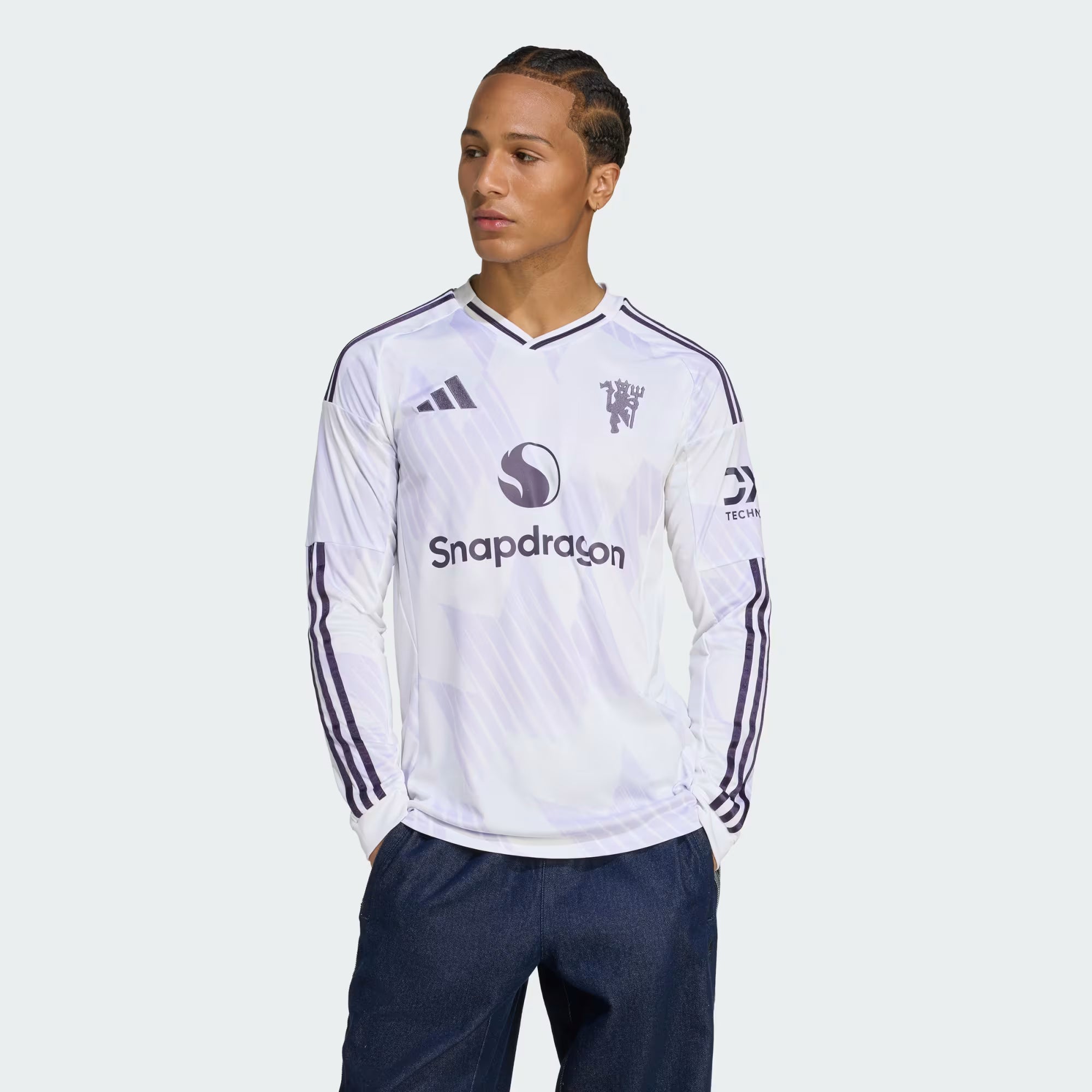 Adidas Manchester United 2025-26 Long Sleeve Away Jersey - Adult